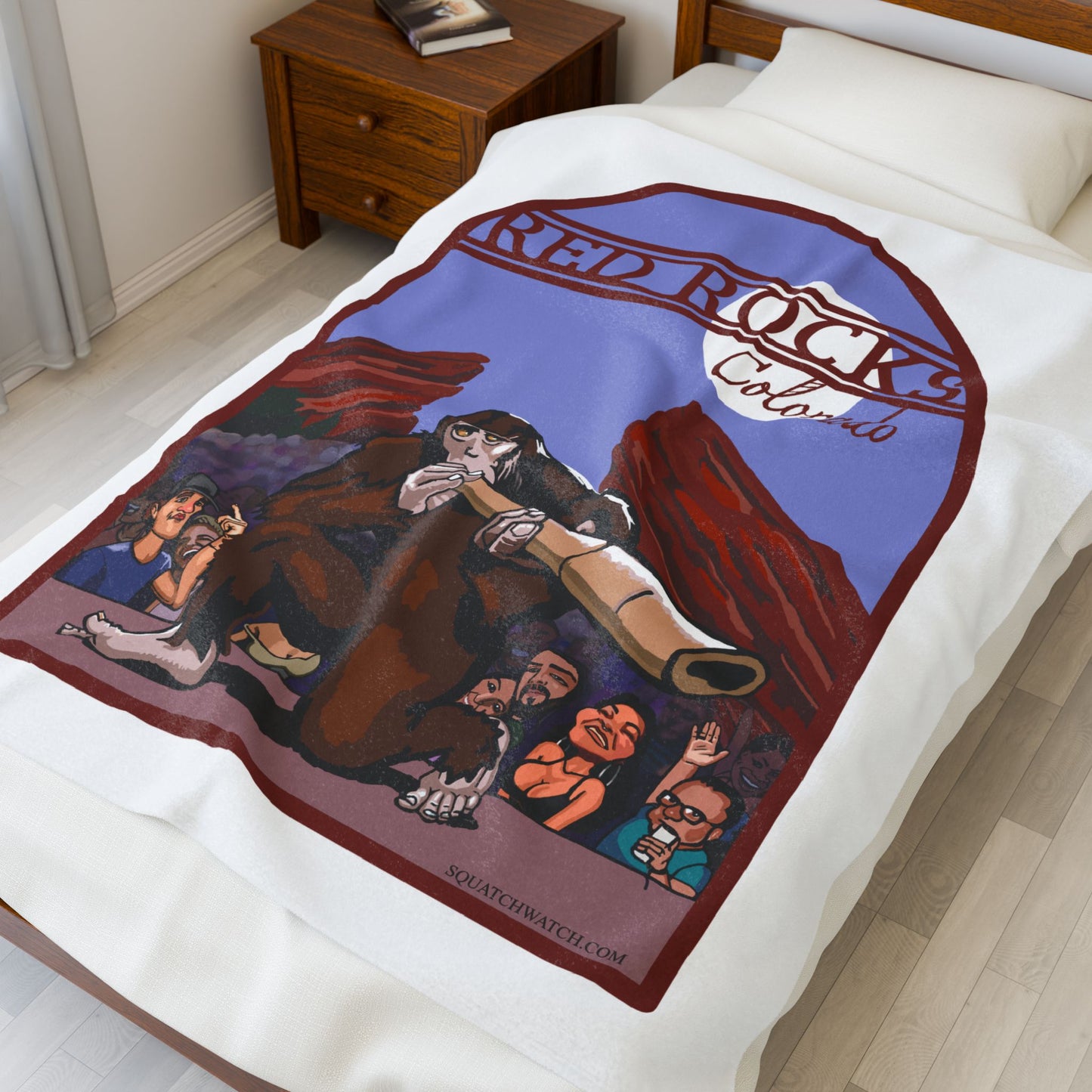 Red Rocks Plush Blanket, Cozy Throw for Home Décor, Perfect Gift for Nature Lovers, Indoor & Outdoor Use, Camping Blanket, Art Print