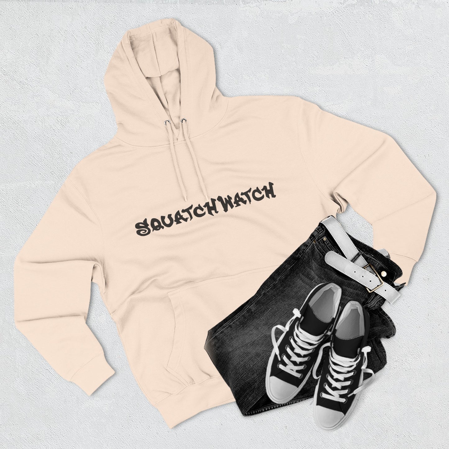 Sasquatch Snowboarder Hoodie - Cozy Three-Panel Fleece for Adventure Lovers