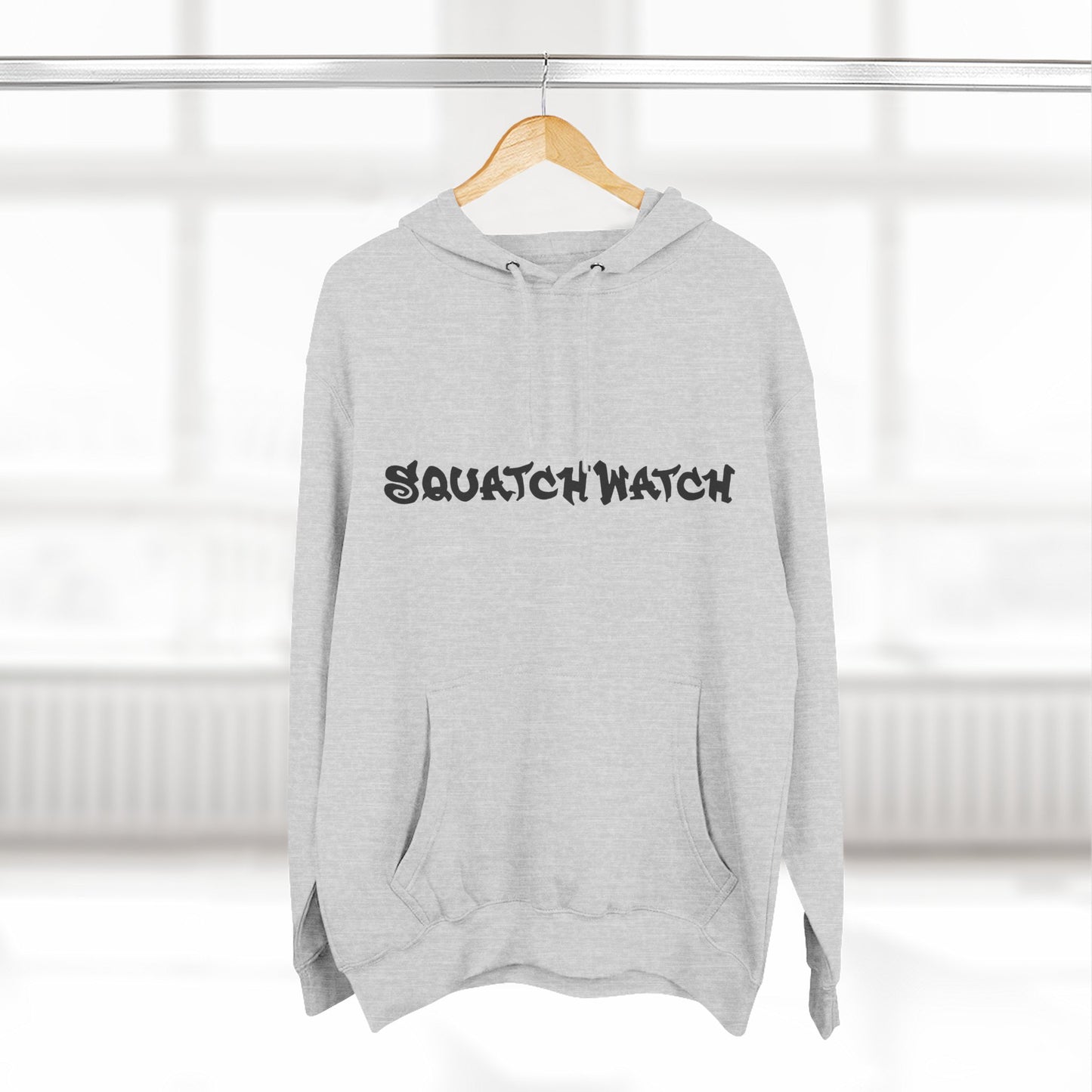 Sasquatch Snowboarder Hoodie - Cozy Three-Panel Fleece for Adventure Lovers