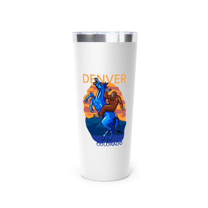 Denver Copper Tumbler, 22oz Insulated Travel Mug, Perfect Gift for Colorado Lovers, Summer Festivals, Camping, and Daily Use