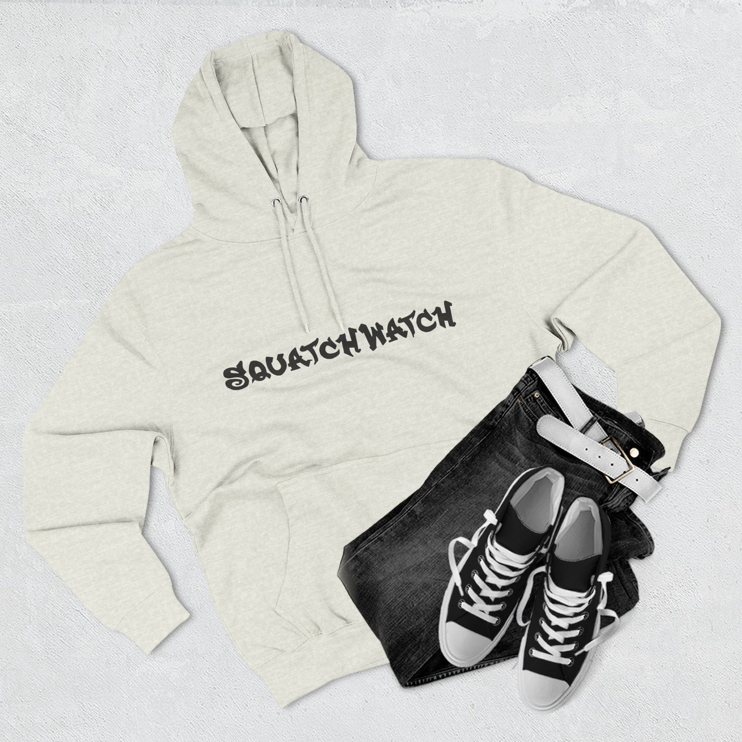 Sasquatch Snowboarder Hoodie - Cozy Three-Panel Fleece for Adventure Lovers