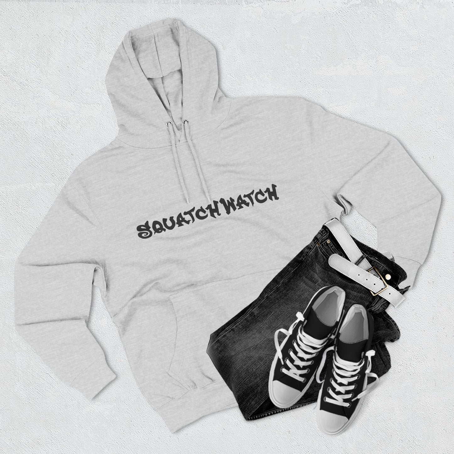 Sasquatch Snowboarder Hoodie - Cozy Three-Panel Fleece for Adventure Lovers