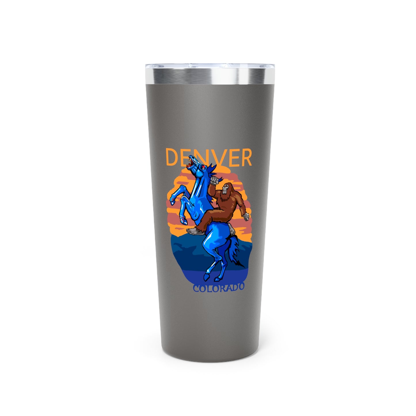 Denver Copper Tumbler, 22oz Insulated Travel Mug, Perfect Gift for Colorado Lovers, Summer Festivals, Camping, and Daily Use
