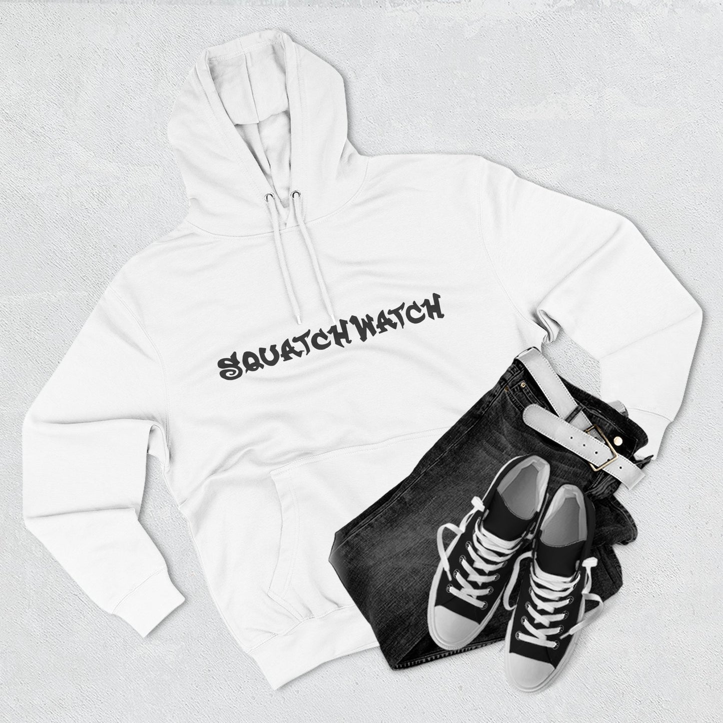 Sasquatch Snowboarder Hoodie - Cozy Three-Panel Fleece for Adventure Lovers