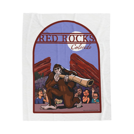 Red Rocks Plush Blanket, Cozy Throw for Home Décor, Perfect Gift for Nature Lovers, Indoor & Outdoor Use, Camping Blanket, Art Print
